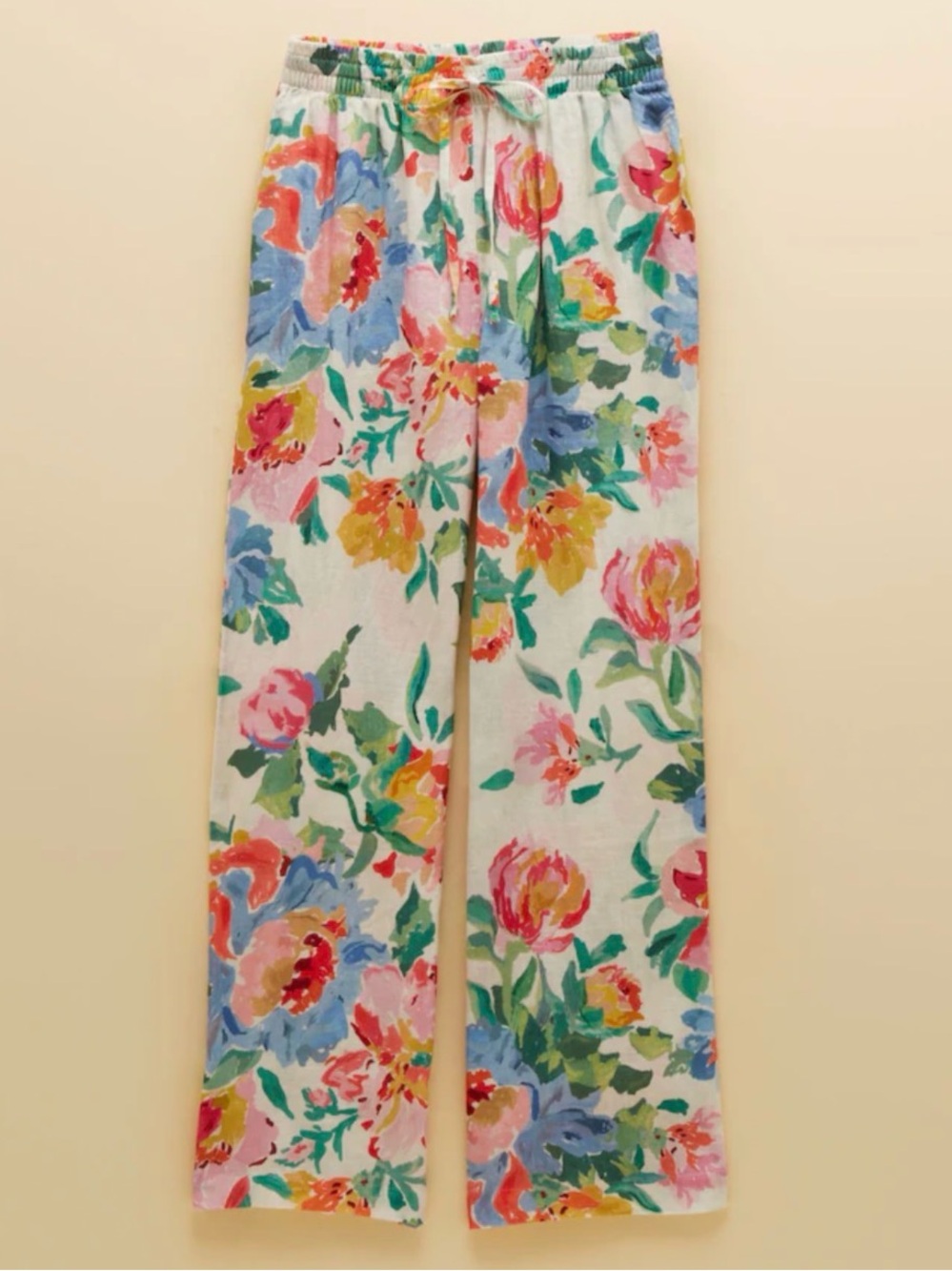 Joules NWT Linen Floral Trousers